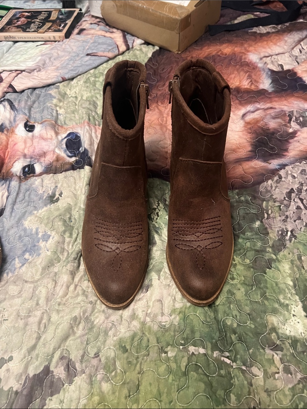 UNIONBAY Brown Suede Ankle Booties